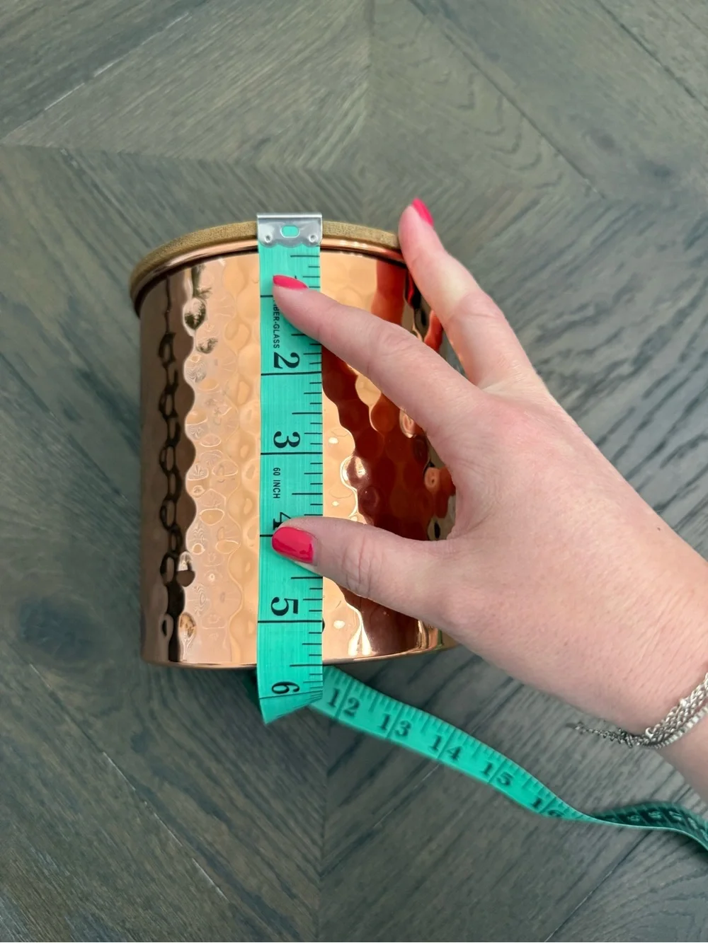 Uncommon James Copper Hammered Storage Jar with Wood Lid